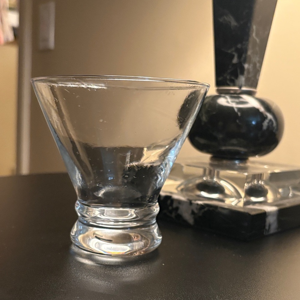 Elegant Clear Glass Cocktail Glasses